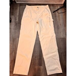 American Eagle High Rise Straight Carpenter‎ Pants Cream Yellow 6 28W
